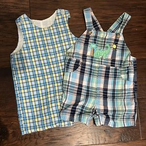 Lot of 2 boys 18 month overalls